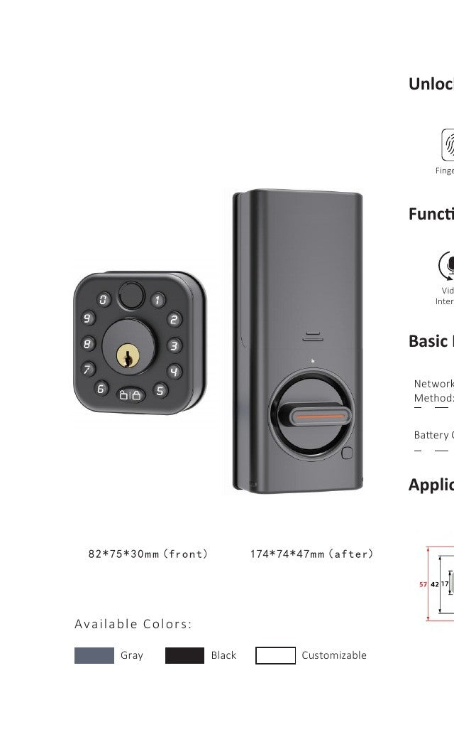 Smart Electronic Entry Lock - Model P19-01, catalogue product views