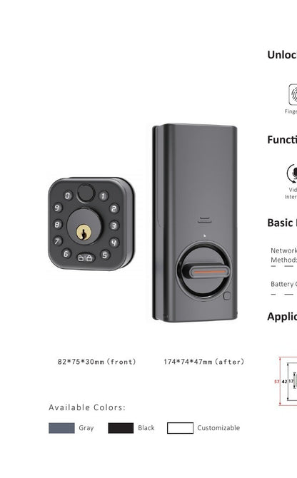 Smart Electronic Entry Lock - Model P19-01, catalogue product views