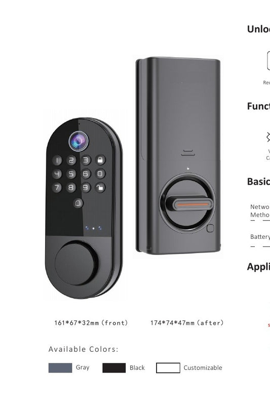 Smart Electronic Entry Lock - Model P19-02, catalogue product views